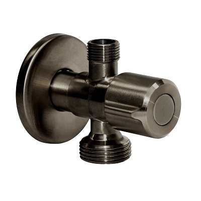 KOMBINIRANI KUTNI VENTIL INOX 304 BLACK 1/2"x3/8"x3/4"